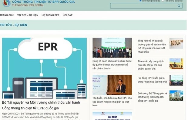 En operación portal nacional de responsabilidad extendida del productor de Vietnam