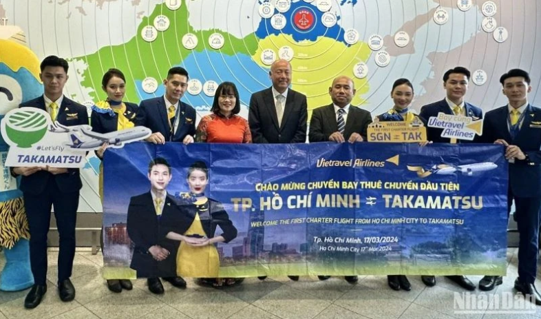 La aerolínea de Vietravel lanza su primer vuelo chárter a Japón