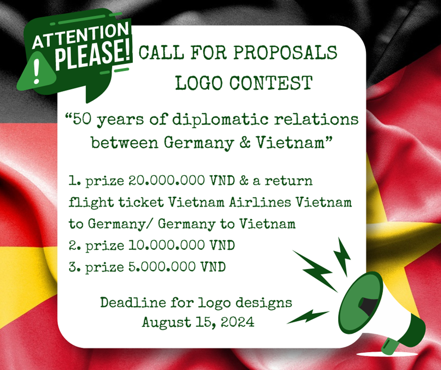 Convocatoria de propuestas para el concurso de diseño de logotipos de la amistad Vietnam-Alemania