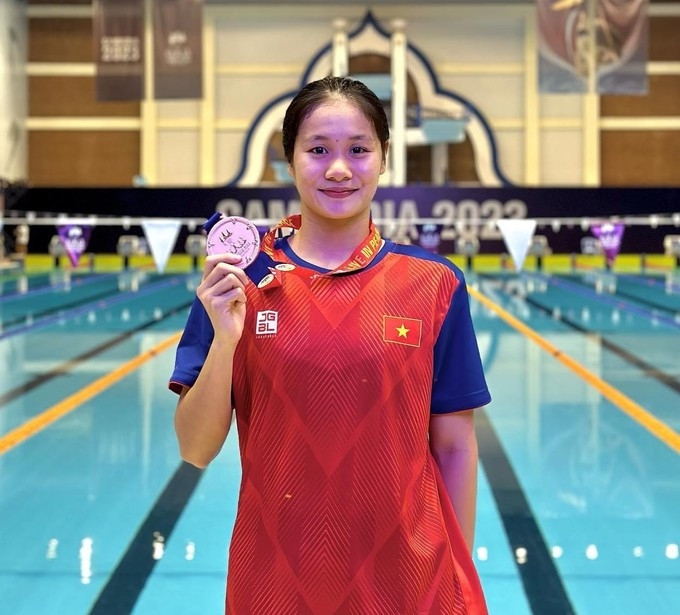 La nadadora Vo Thi My Tien recibe el aviso oficial para los Juegos Olímpicos de París 2024