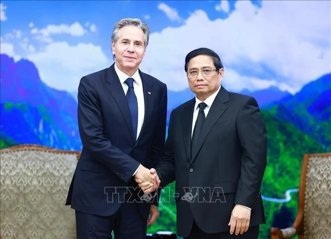 Premier vietnamita ofrece recepción al secretario de Estado de Estados Unidos