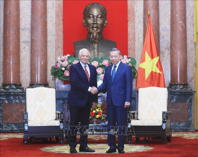 Presidente de Vietnam recibe al vicepresidente de la Comisión Europea