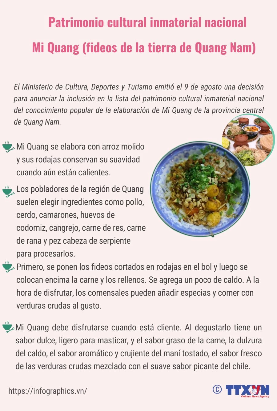 Mi Quang, patrimonio cultural inmaterial nacional