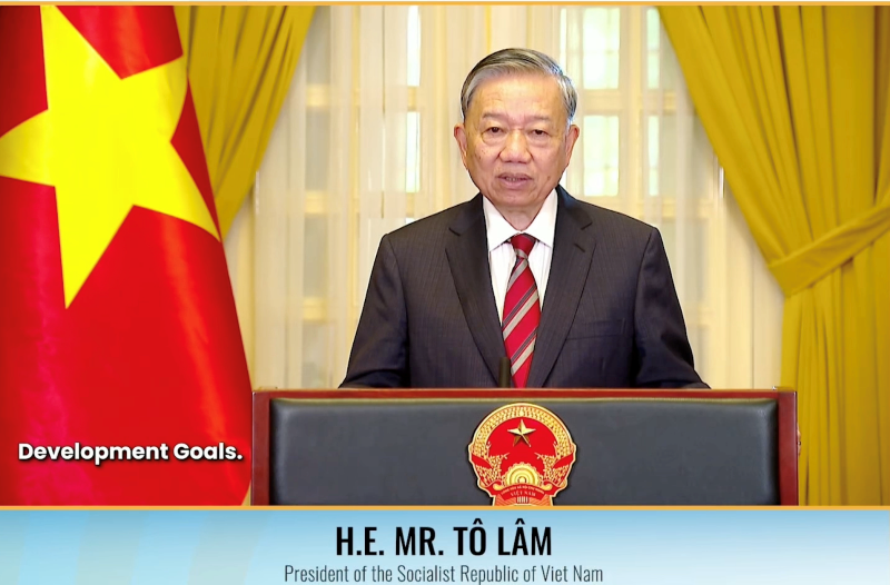 Mensaje del máximo dirigente de Vietnam enviado a la Convocatoria Global de la Cumbre del Futuro