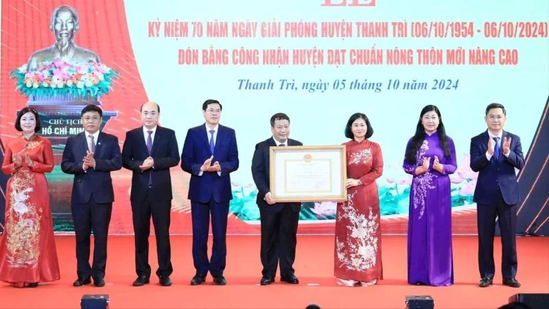 Thanh Tri El primer distrito de Hanói en cumplir con los estándares avanzados de nueva zona rural