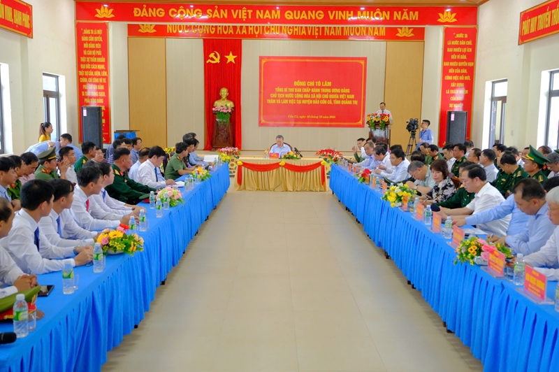 Máximo dirigente de Vietnam realiza visita de trabajo en la isla Con Co