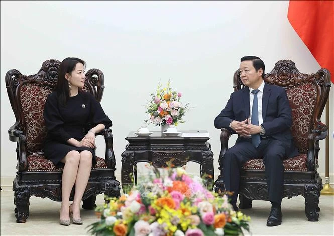 Vicepremier vietnamita recibe a la líder de grupo de construcción chino