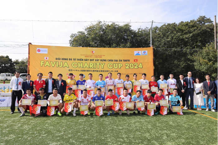 El torneo de fútbol benéfico FAVIJA CHARITY CUP 2024 recauda fondos para construir un templo vietnamita en Tokio