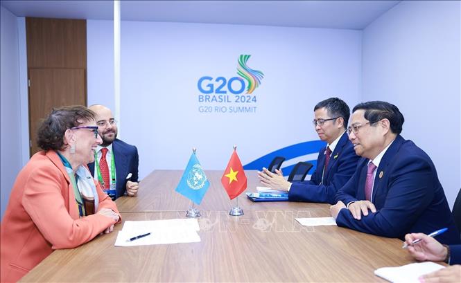 Cumbre del G20 El primer ministro se reúne con la presidenta de la Comisión Europea y el secretario general de la UNCTAD