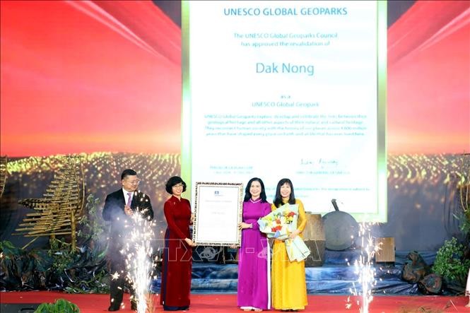 Dak Nong recibe por segunda vez el título de Geoparque Mundial de la UNESCO
